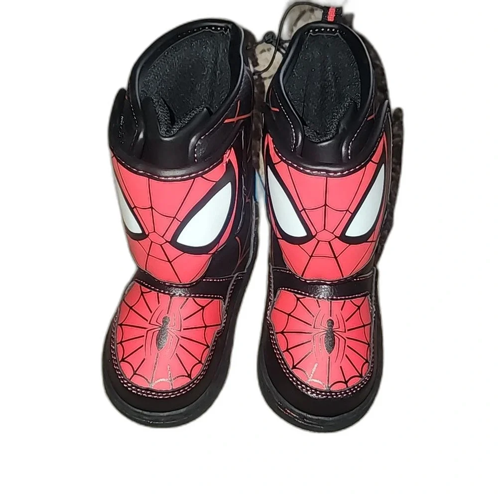 Spider-Man by Marvel Toddler Boys Winter Light-up Mid-Calf Boot Size 7